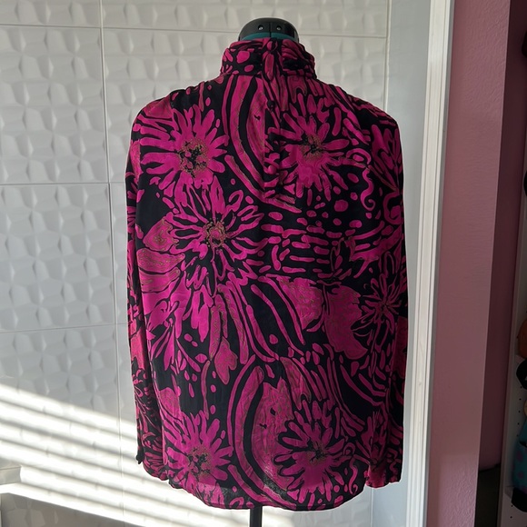 Vintage silk Christian Dior Separates floral blouse - read for condition - Picture 4 of 8